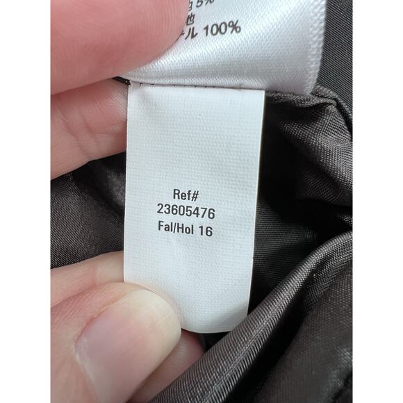 Eddie Bauer Women’s Burgundy Brown Plaid Wool Blend Pencil Skirt Academia 8 Tall - Picture 7 of 10